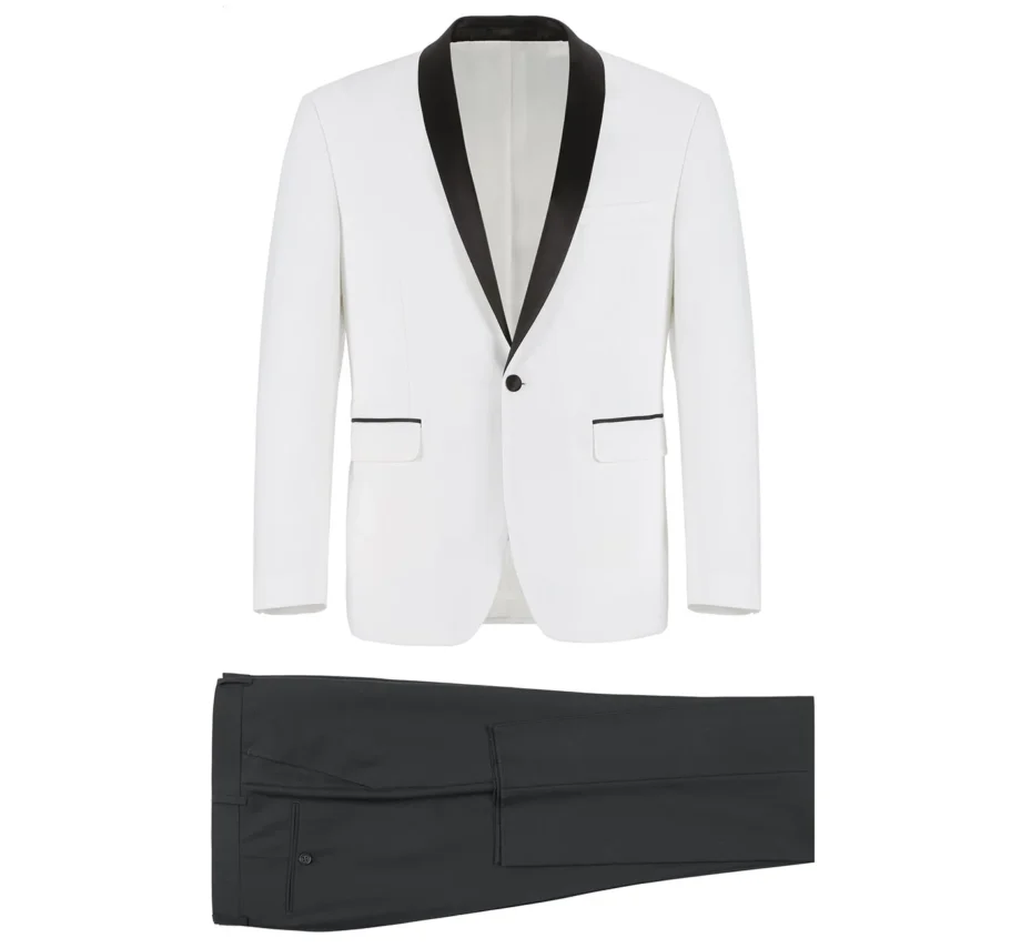 Slim Fit Tuxedo Set - Diamond Ivory