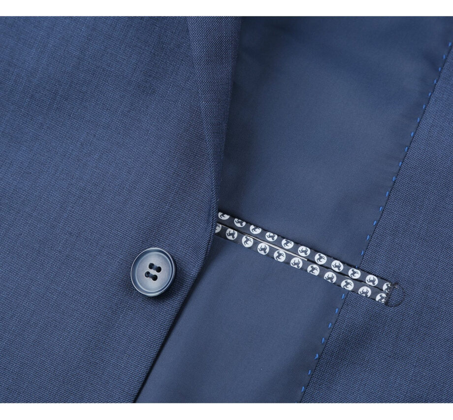 Classic Slim Fit Suit Set - Indigo Blue