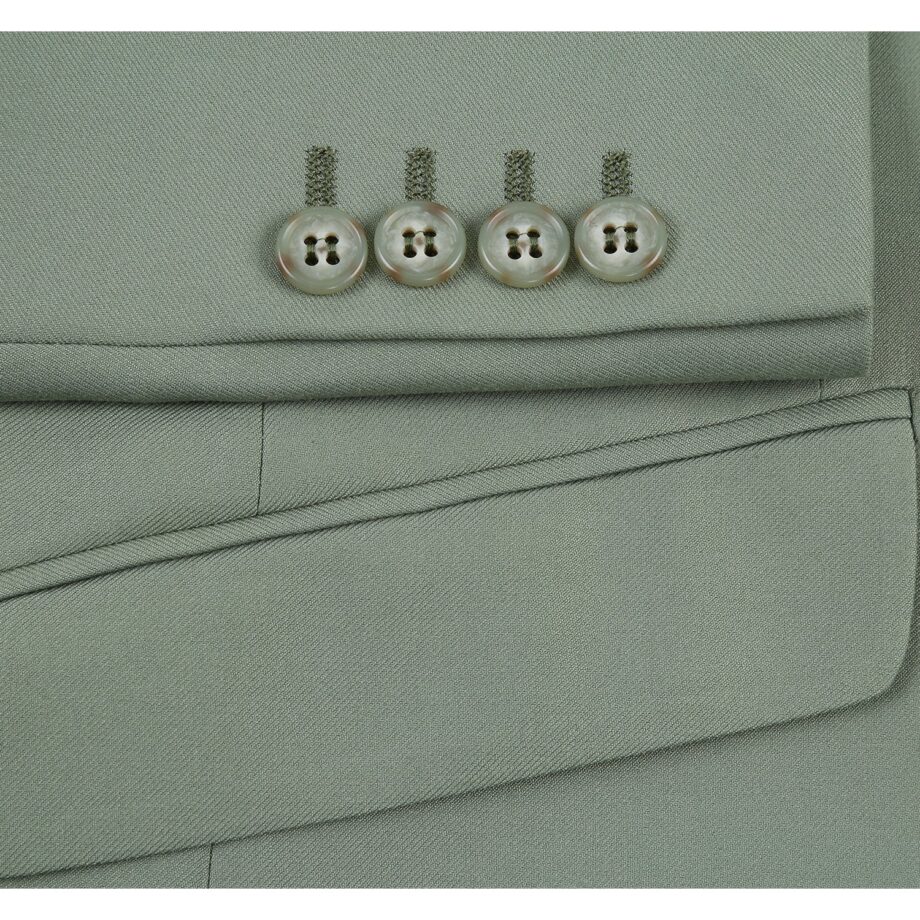 Classic Slim Fit Suit Set - Sage Green